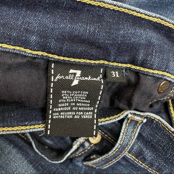 7 For All Mankind Women's The Skinny Jeans Sz 31 - Picture 11 of 12